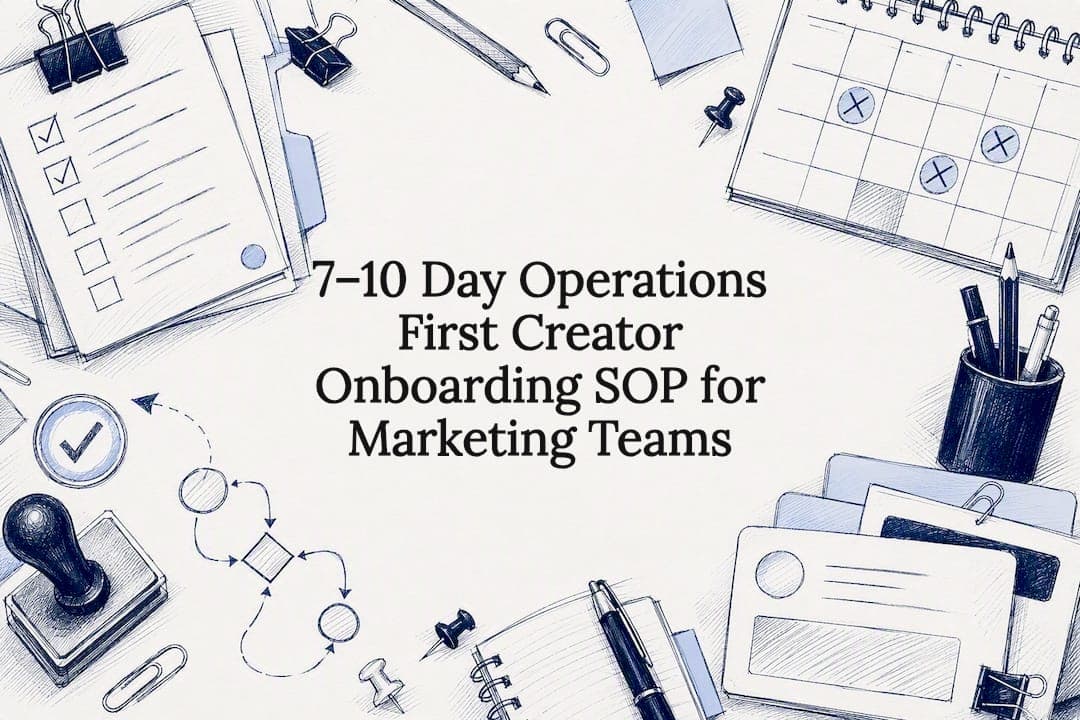 7–10 Day Operations First Creator Onboarding SOP for Marketing Teams