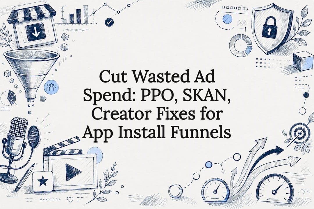Cut Wasted Ad Spend: PPO, SKAN, Creator Fixes for App Install Funnels