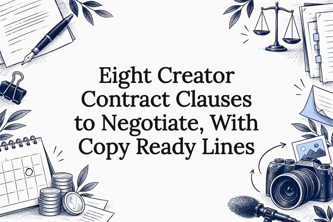 Eight Creator Contract Clauses to Negotiate, With Copy Ready Lines