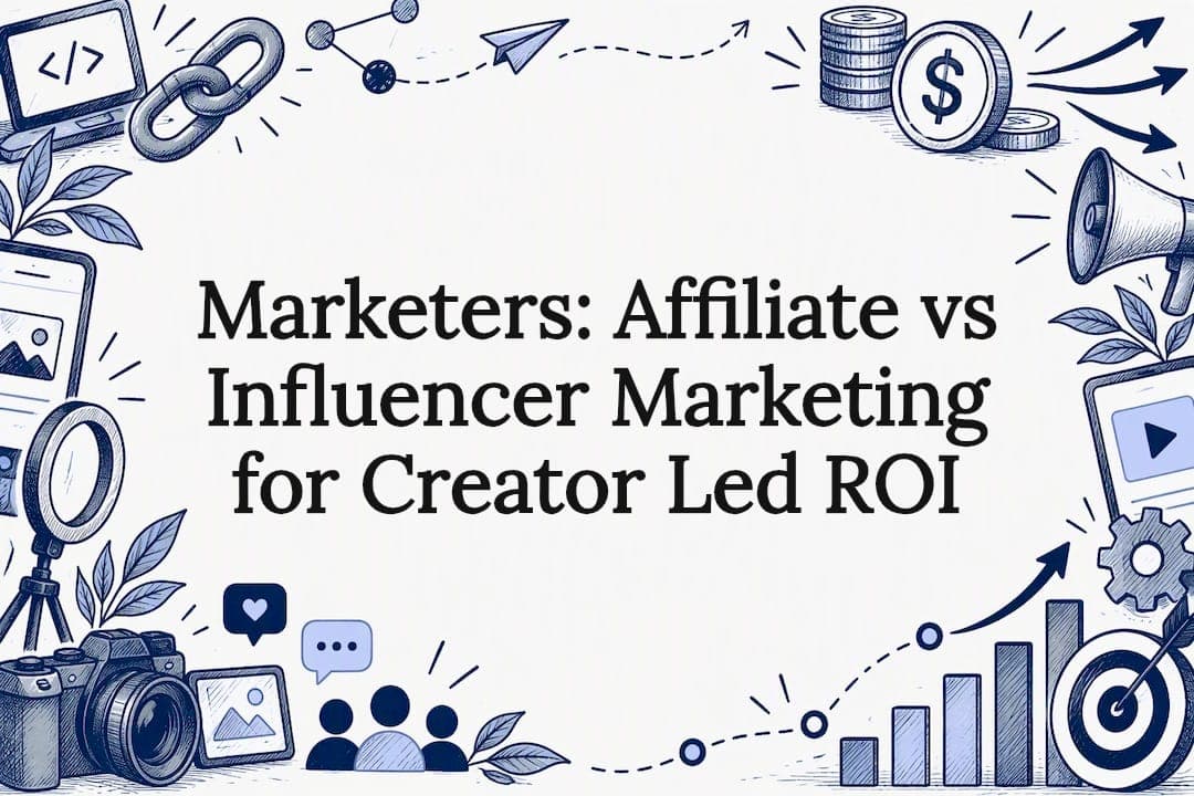 Marketers: Affiliate vs Influencer Marketing for Creator Led ROI