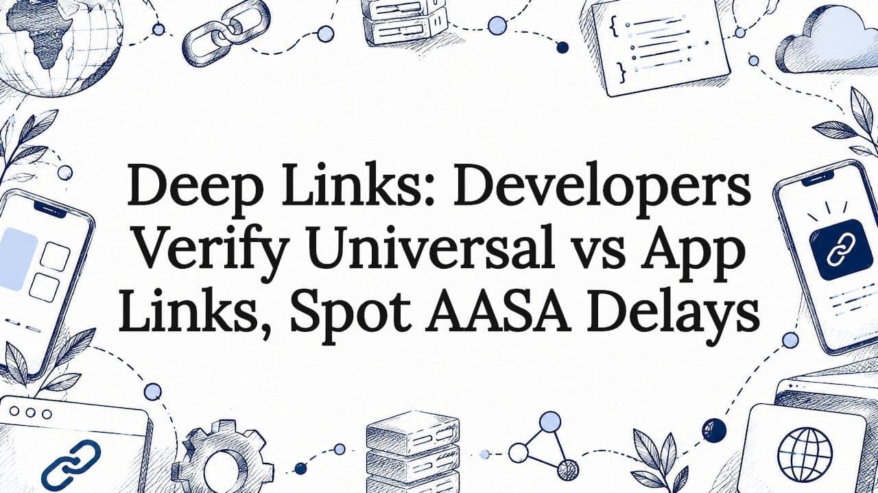Deep Links: Developers Verify Universal vs App Links, Spot AASA Delays